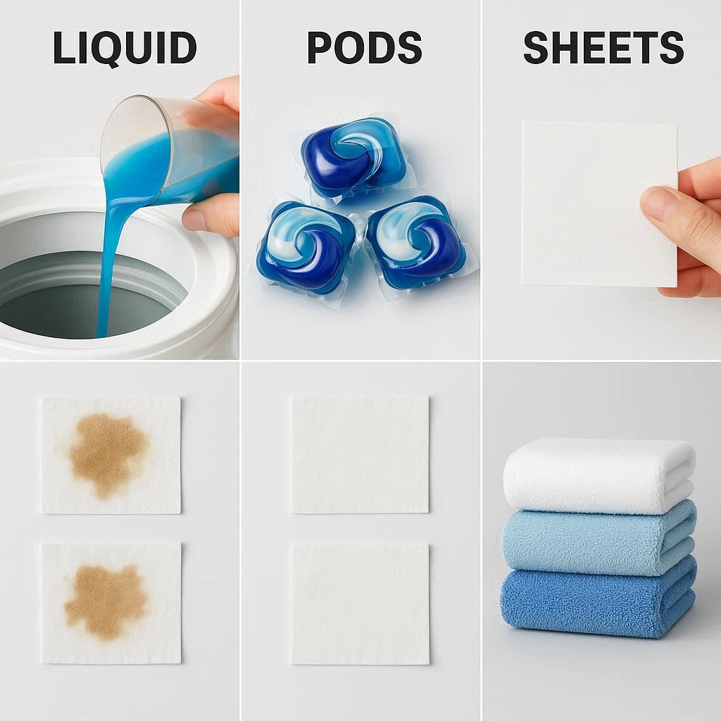 Laundry detergent review featuring stain removal performance and fabric care