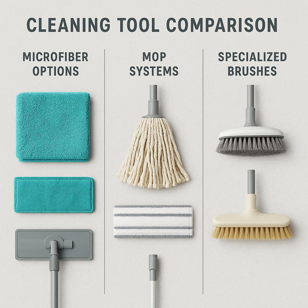 Cleaning tool review featuring ergonomic designs and effective materials