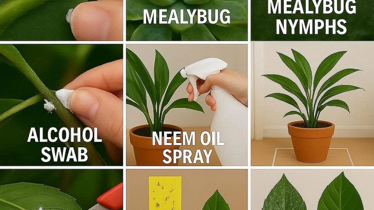identifying mealybugs on houseplants, how to get rid of mealybugs naturally, mealybug infestation signs, DIY mealybug control for indoor plants, houseplant pest control tips, organic solutions for mealybugs