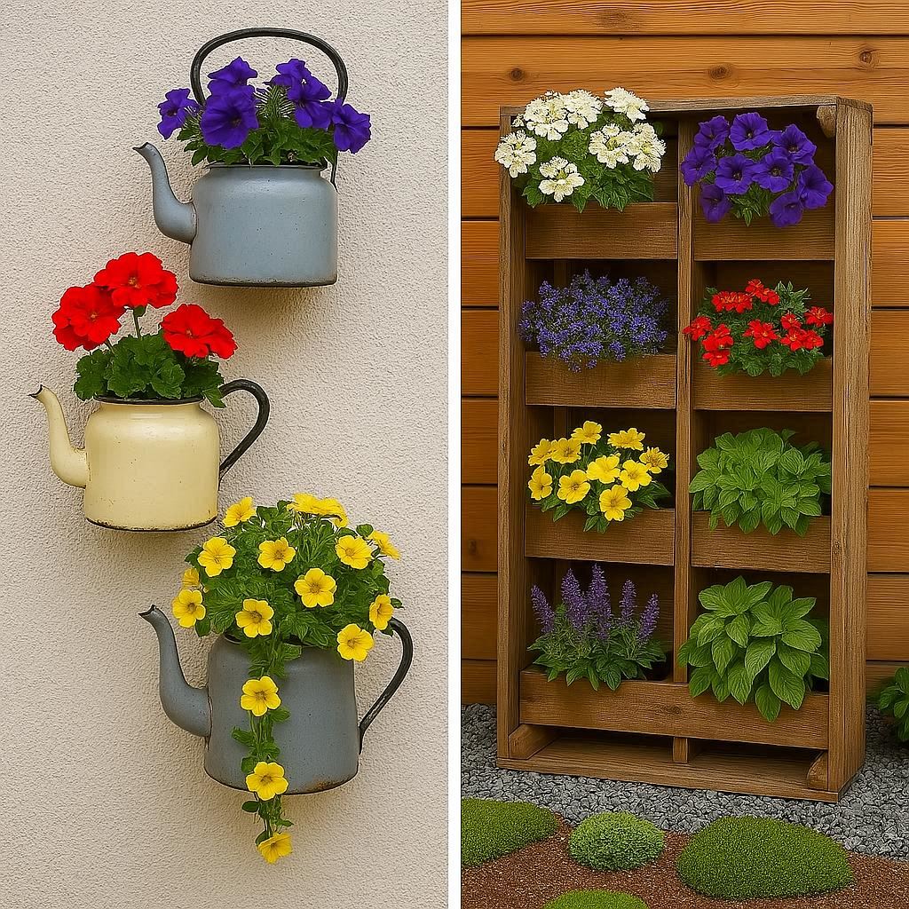 creative upcycled container garden ideas, budget-friendly container gardening, DIY upcycled planters, unique container garden ideas, sustainable backyard gardening ideas, easy container garden projects