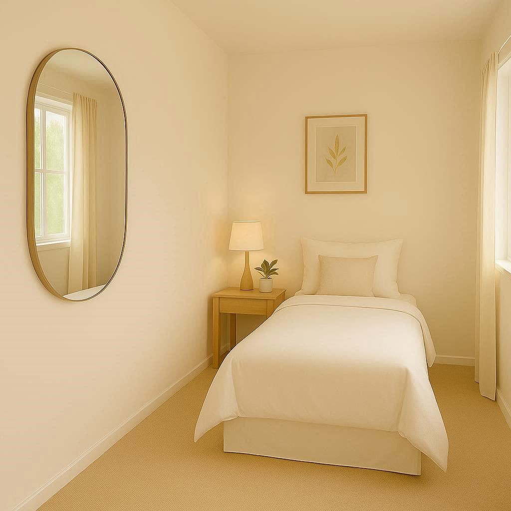 small room design ideas, how to make a room look bigger, color tricks for small spaces, mirror placement tips for small rooms, budget-friendly small room hacks, maximize small bedroom space, tiny apartment design ideas