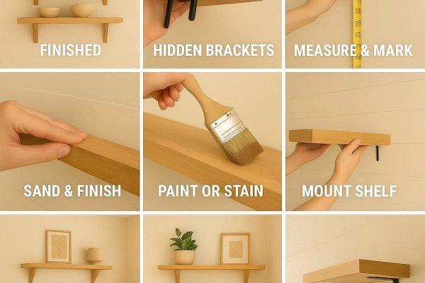 How to Build Floating Shelves: DIY Installation Guide